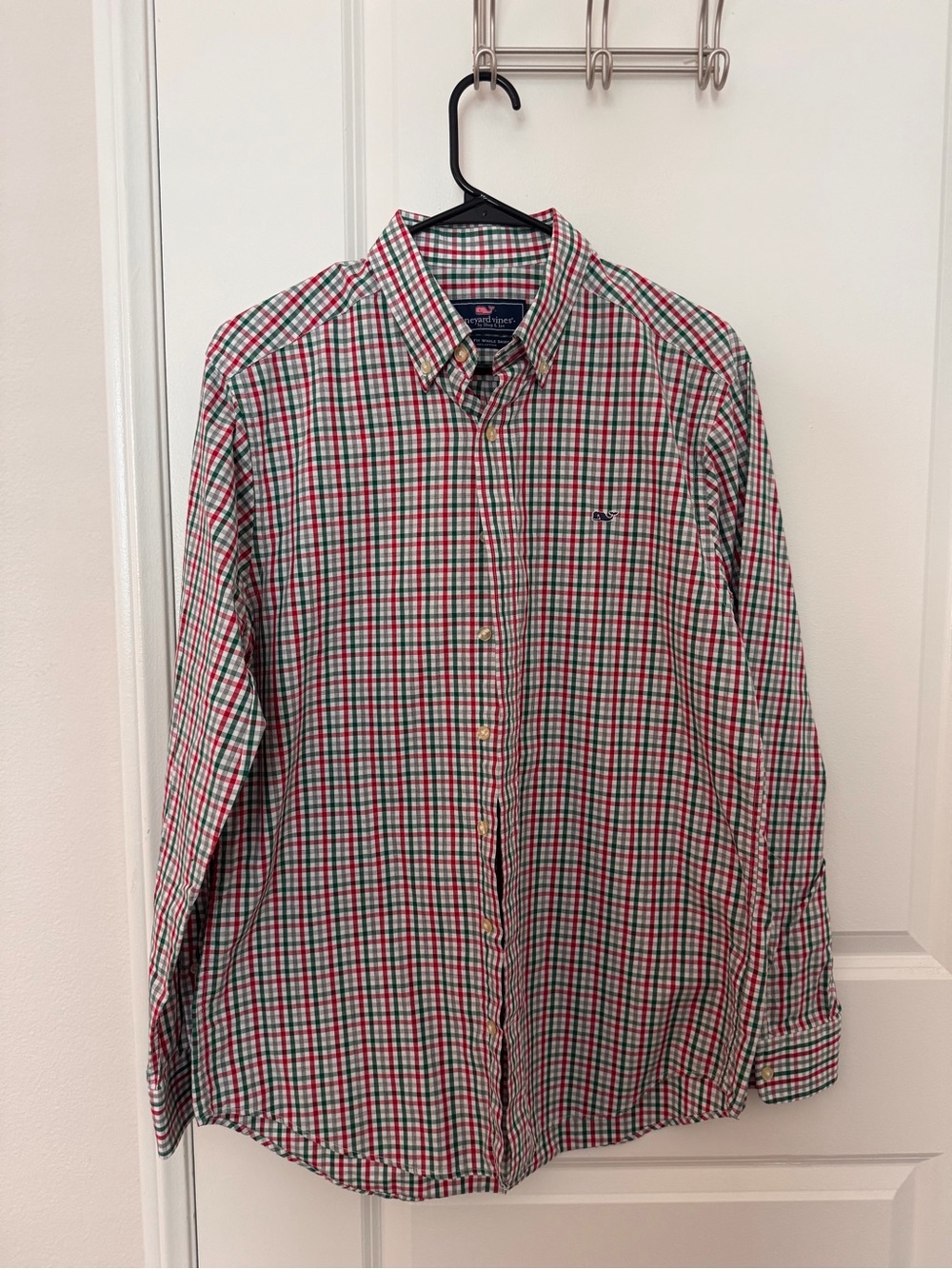 Vineyard Vines Green & Red Plaid Button-Down Shirt - Men's